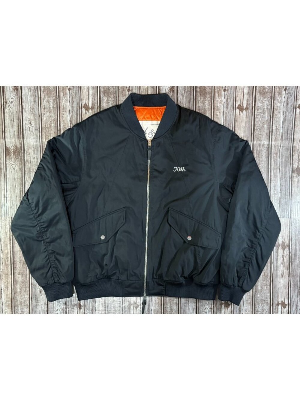 Kith Dumont Flight Bomber Jacket Flagstaff size XL color Navy Kith & Kin Pegasus